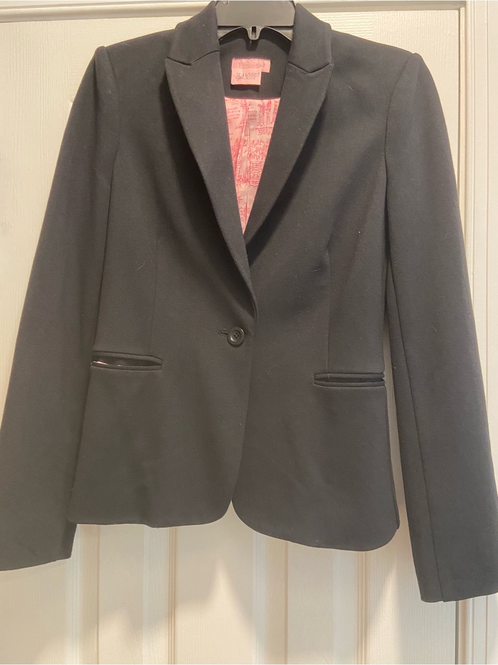 Lilly Pulitzer Black Single-Button Tailored Blazer